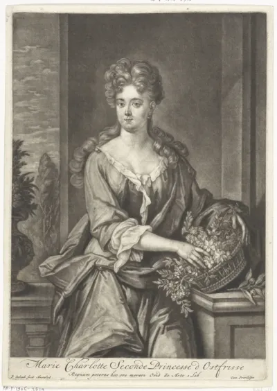 Portret van Maria Charlotte Cirksena van Oost-Friesland
