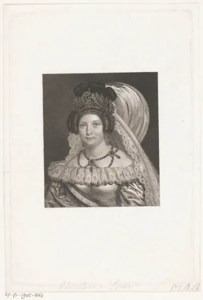 Portret van Maria Christina van Bourbon-Sicilië