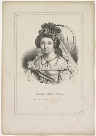 Portret van Maria Christina van Bourbon-Sicilië