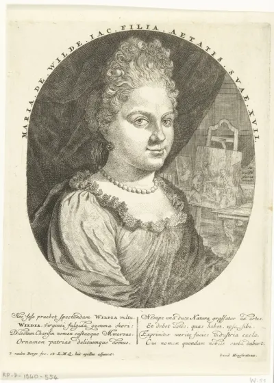 Portret van Maria de Wilde op 17-jarige leeftijd
