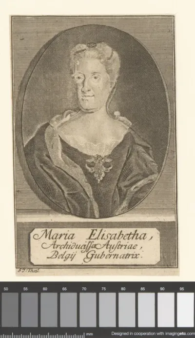 Portret van Maria Elisabeth, aartshertogin van Oostenrijk