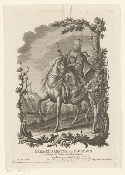 Portret van Maria Elisabeth Josepha, aartshertogin van Oostenrijk