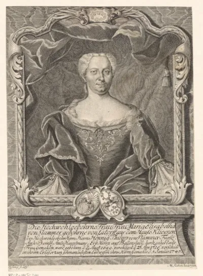 Portret van Maria Elisabeth von Lattorff