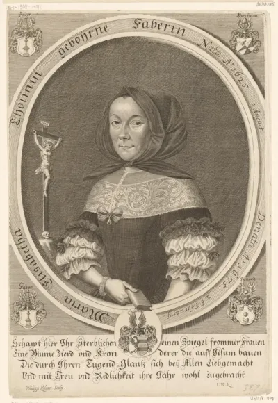Portret van Maria Elisabetha Cholin
