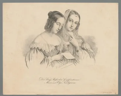 Portret van Maria en Olga Nikolajevna