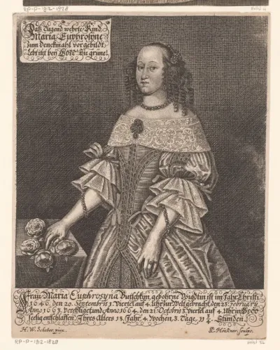 Portret van Maria Euphrosyna Butschky