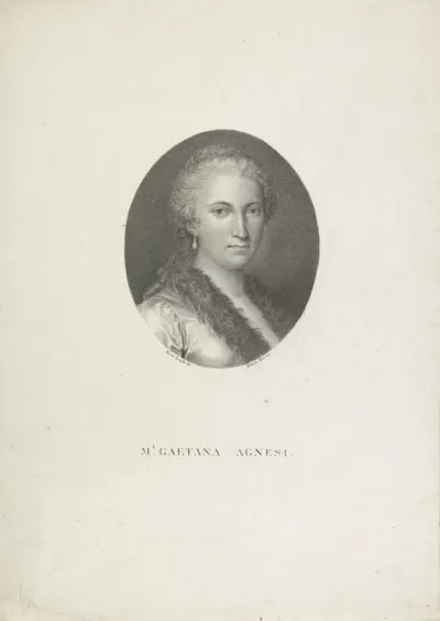 Portret van Maria Gaetana Agnesi