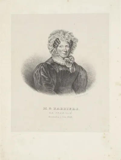 Portret van Maria Geertruida Barbiers-Snabilié