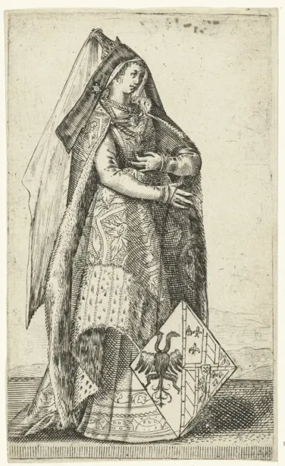 Portret van Maria, hertogin van Bourgondië