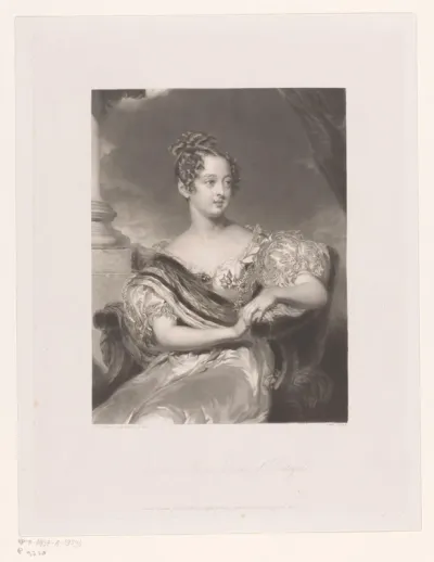 Portret van Maria II, koningin van Portugal