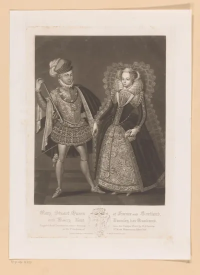Portret van Maria II Stuart en Henry Damley
