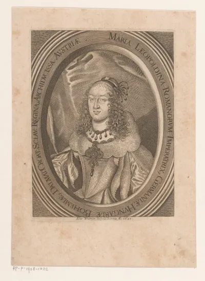 Portret van Maria Leopoldina van Oostenrijk, gemalin van Ferdinand III