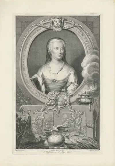 Portret van Maria Louise, prinses van Oranje-Nassau