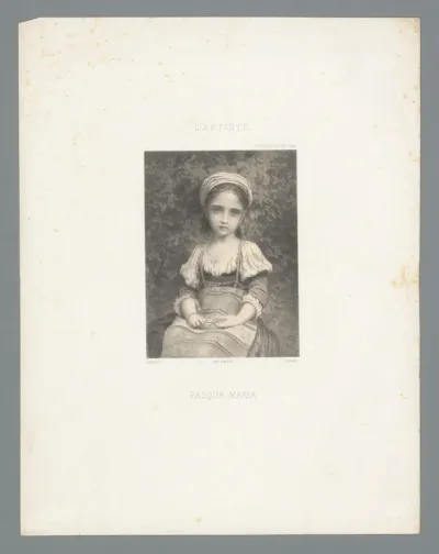 Portret van Maria Paqua Abruzzesi als kind