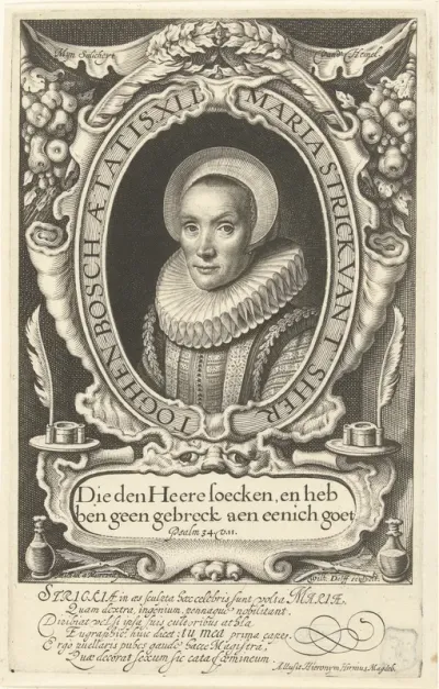Portret van Maria Strick op 41-jarige leeftijd