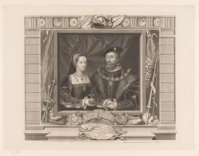 Portret van Maria Tudor en Charles Brandon
