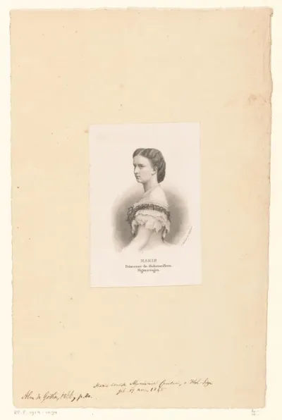 Portret van Maria van Hohenzollern-Sigmaringen