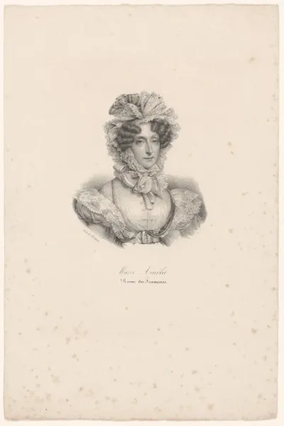 Portret van Marie Amélie van Bourbon-Sicilië