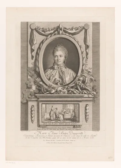 Portret van Marie-Anne Boton Dangeville