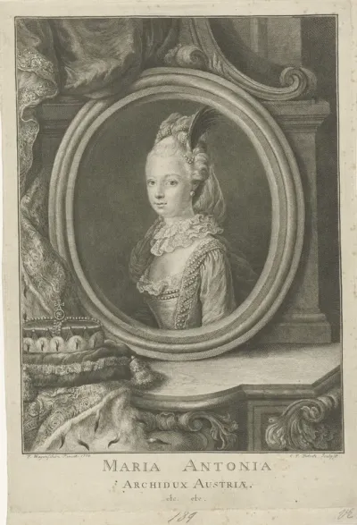 Portret van Marie-Antoinette, aartshertogin van Oostenrijk