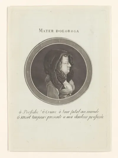Portret van Marie Antoinette als Mater Dolorosa