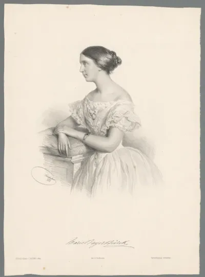 Portret van Marie Bayer-Bürck
