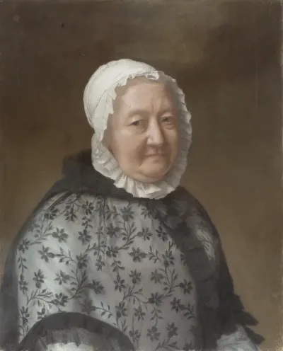 Portret van Marie Congnard-Batailhy, grootmoeder van de vrouw van de kunstenaar, bekend als 'La dame aux dentelles'