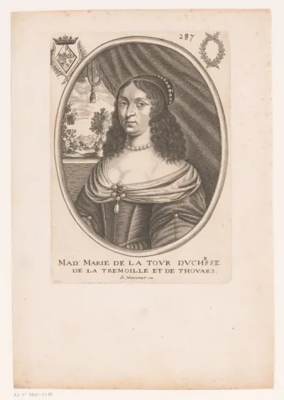 Portret van Marie de La Tour d'Auvergne