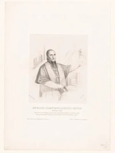 Portret van Marie-Dominique-Auguste Sibour, aartsbisschop van Parijs