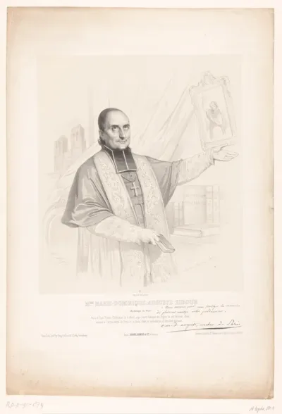 Portret van Marie-Dominique-Auguste Sibour, aartsbisschop van Parijs