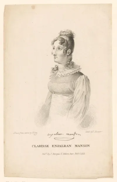 Portret van Marie Françoise Clarisse Enjalran Manson
