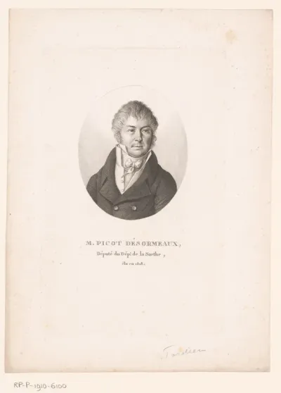 Portret van Marie Jean Charles Picot-Desormeaux