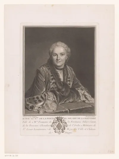Portret van Marie-Louise Gabrielle de La Fontaine Solare de la Boissière