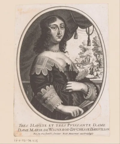 Portret van Marie Madeleine d'Aiguillon