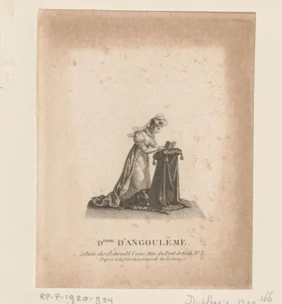 Portret van Marie Thérèse Charlotte van Frankrijk, hertogin van Angoulême
