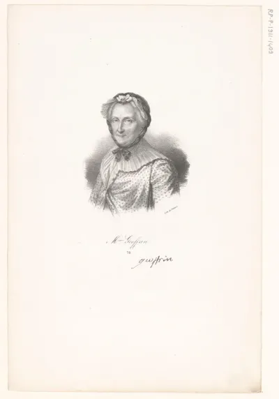 Portret van Marie-Thérèse Rodet Geoffrin