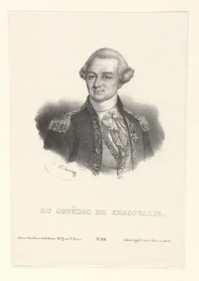 Portret van marine-officier Charles Louis du Couëdic