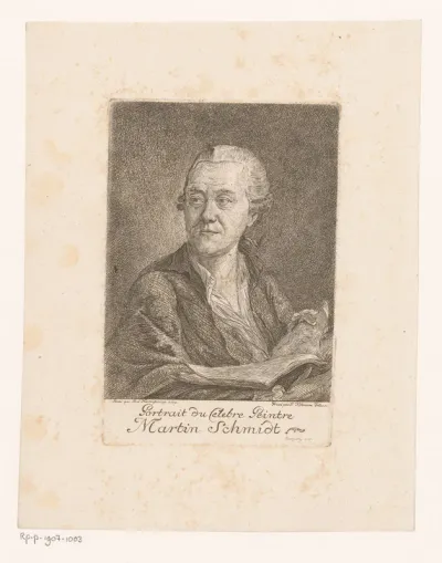 Portret van Martin Johann Schmidt