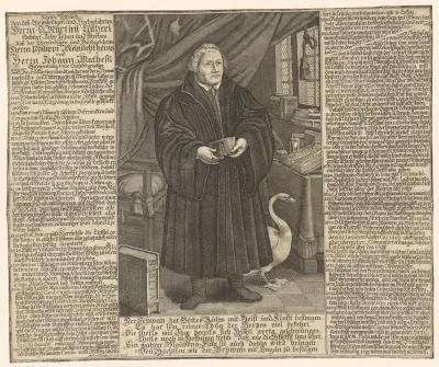 Portret van Martin Luther ten voeten uit