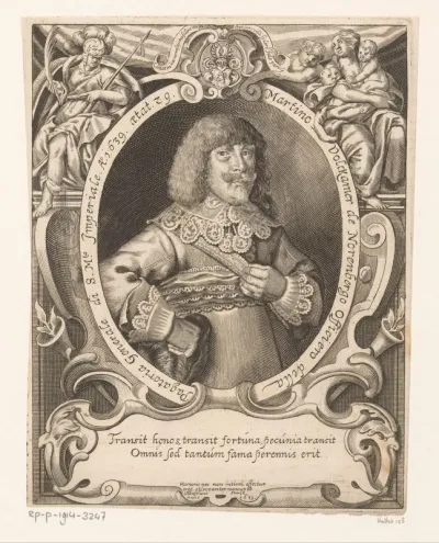 Portret van Martin Volckamer op 29-jarige leeftijd