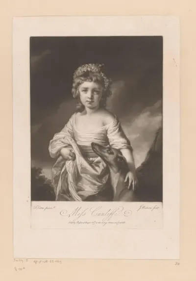 Portret van Mary Cunliffe als kind