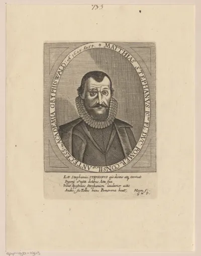 Portret van Mathias Stephani op 54-jarige leeftijd