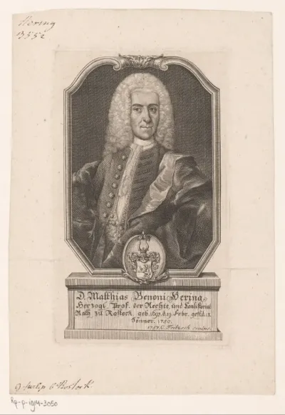 Portret van Matthias Benoni Hering