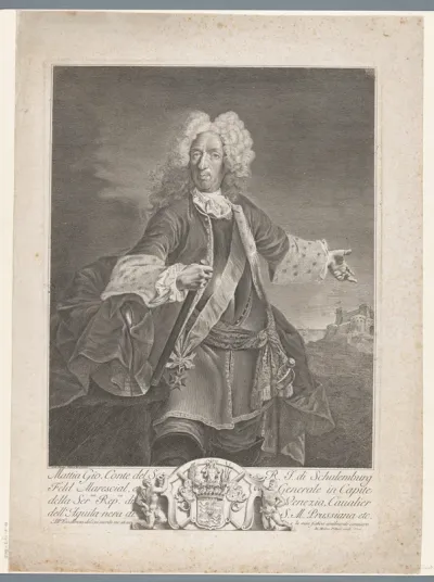 Portret van Matthias Johann von der Schulenburg