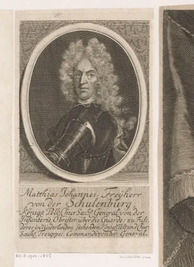 Portret van Matthias Johann von der Schulenburg