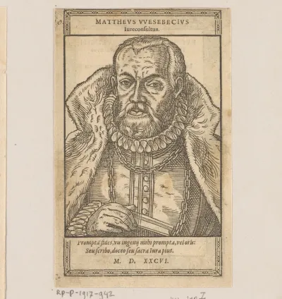 Portret van Matthias Wesenbeck