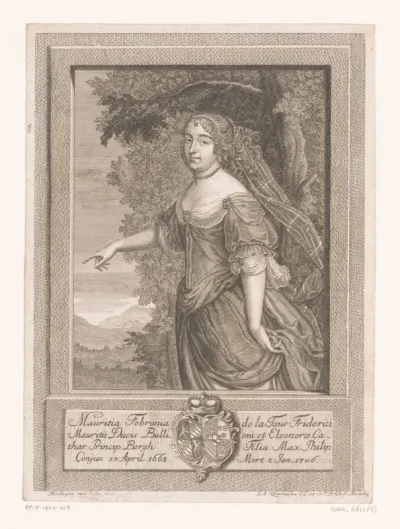 Portret van Mauricette-Fébronie de La Tour d’Auvergne