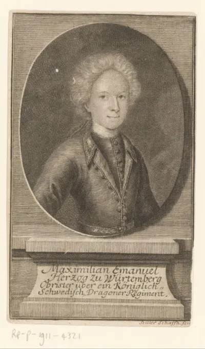 Portret van Maximiliaan Emanuel von Württemberg-Winnental