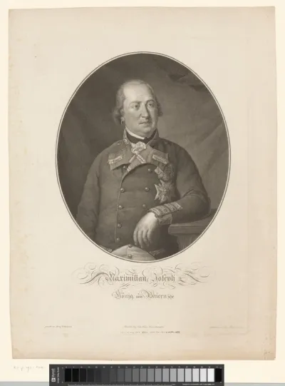 Portret van Maximiliaan I Jozef, koning van Beieren