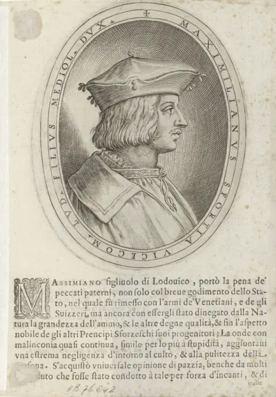 Portret van Maximiliaan Sforza